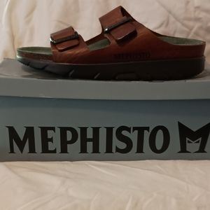 MEPHISTO Mens Sandals Zonder Slip-on Tan Leather 42 US8